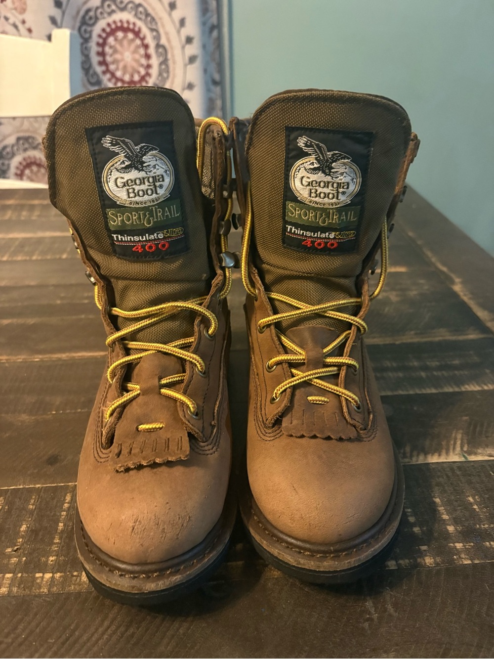 Georgia Boot G2048 Mid-Calf Waterproof Lace-Up Work Boots Leather Thinsulate